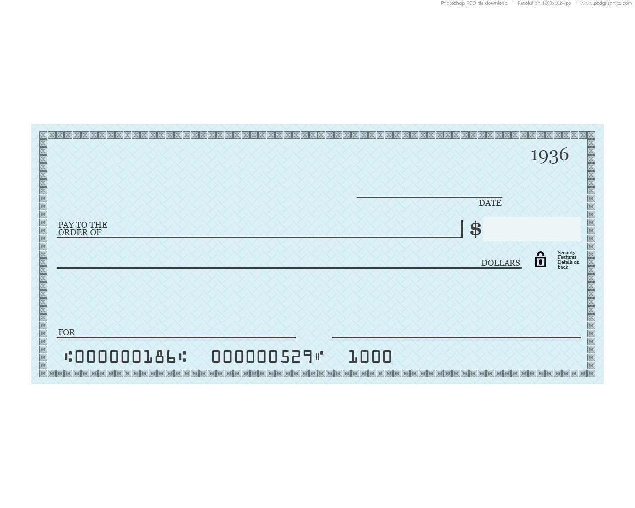Free Big Check Template – Zohre.horizonconsulting.co Within Customizable Blank Check Template