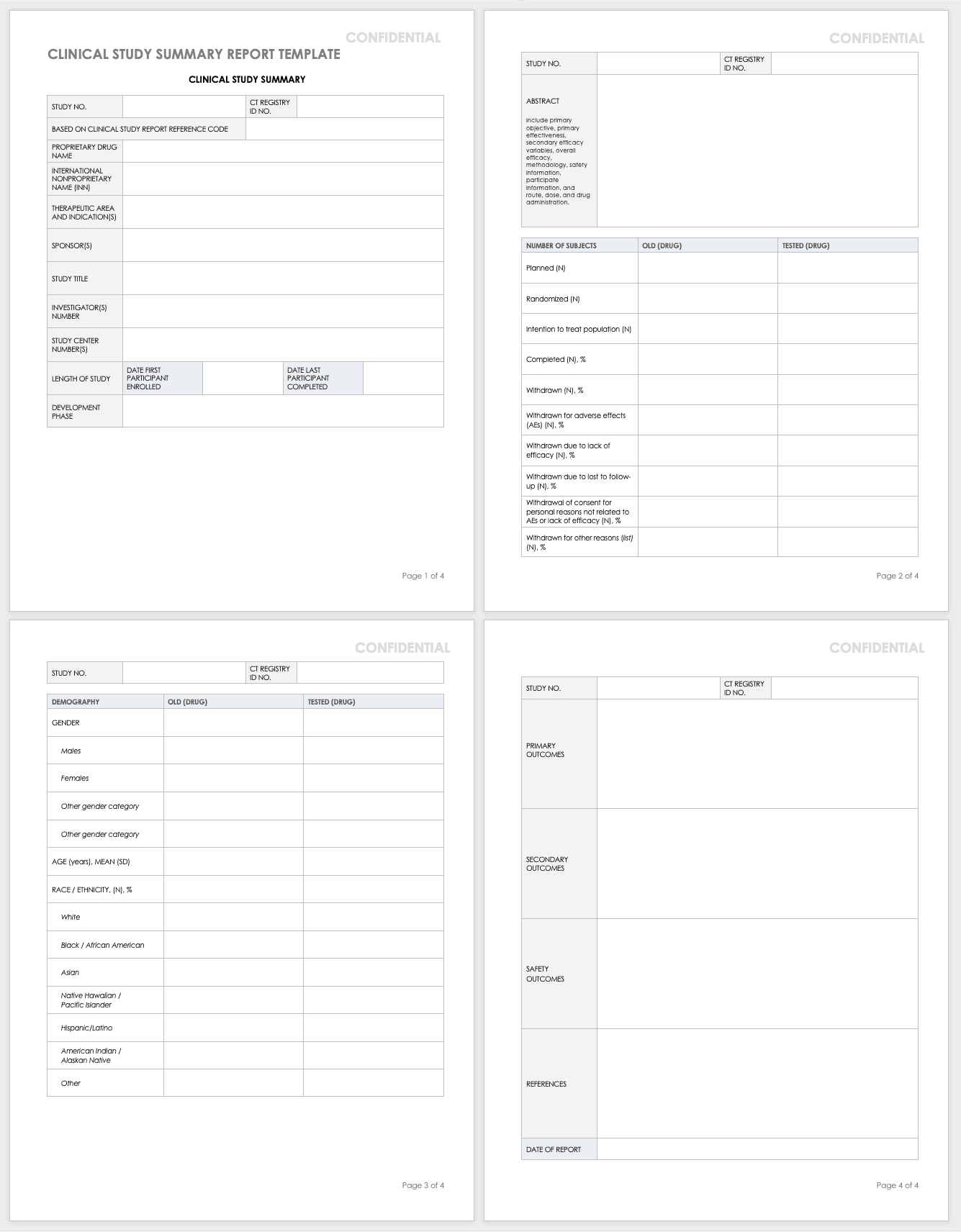 Free Clinical Trial Templates | Smartsheet In Trial Report Template