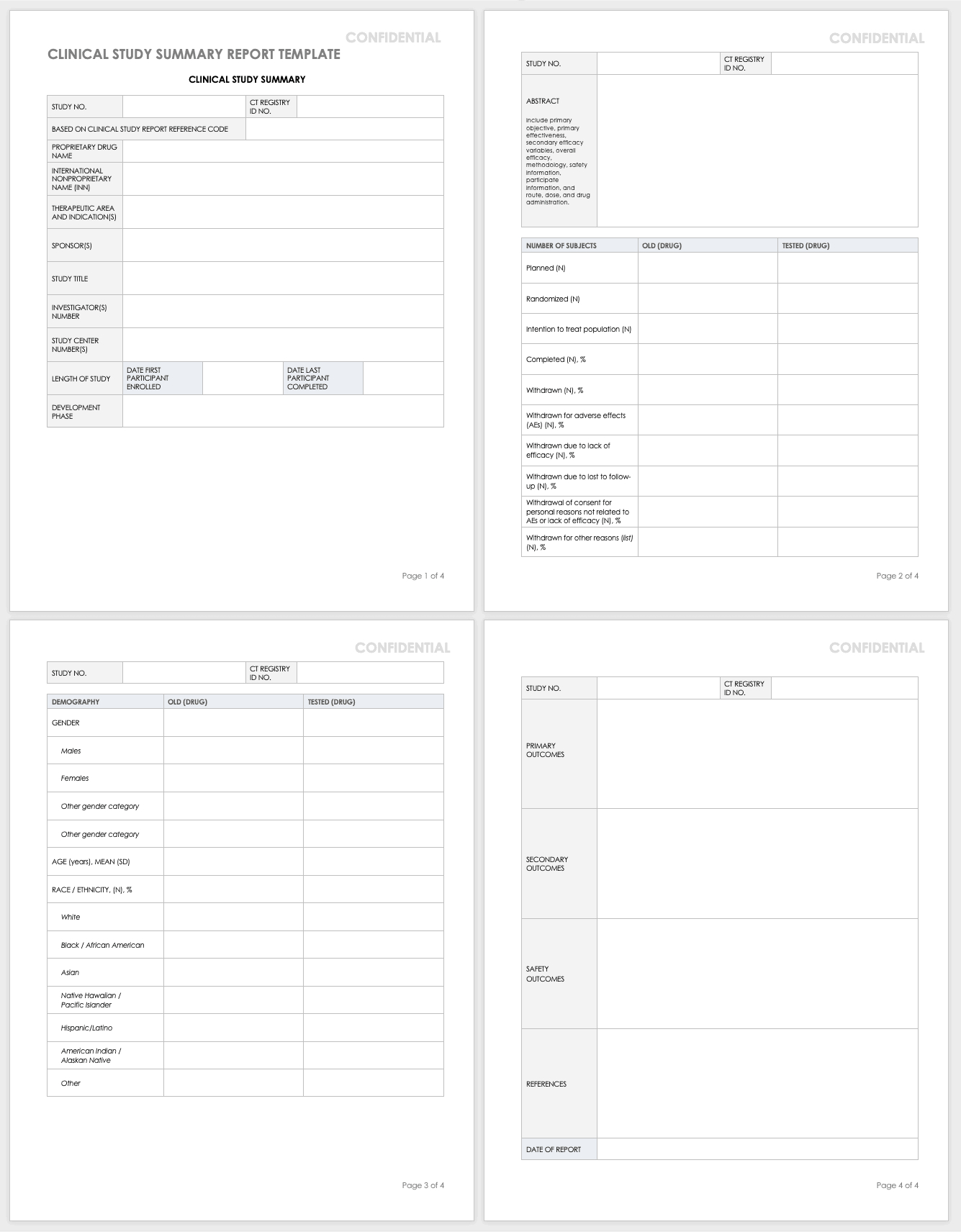 Free Clinical Trial Templates | Smartsheet Within Case Report Form Template
