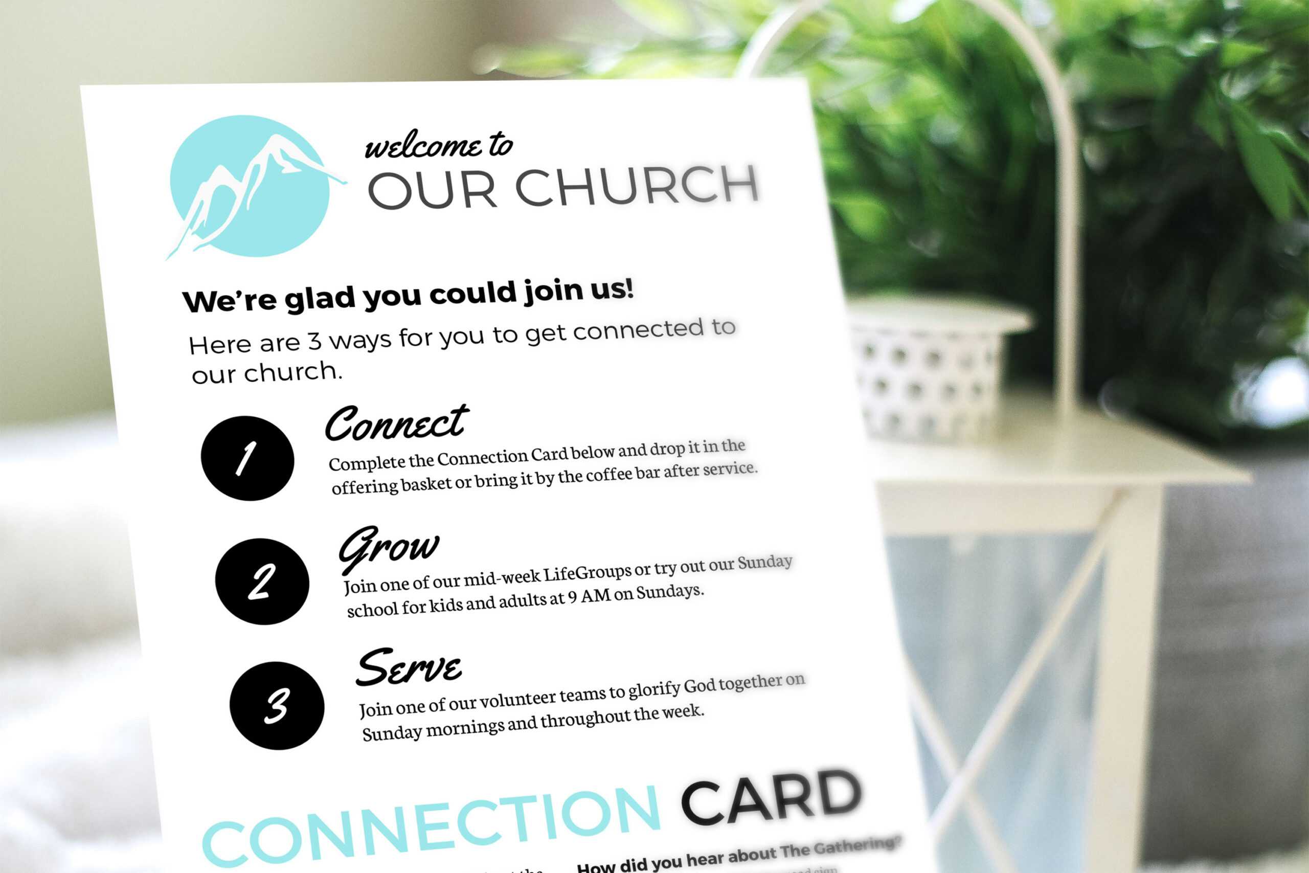 Free Design Template: Connection Card – Churchly For Church Visitor Card Template Word