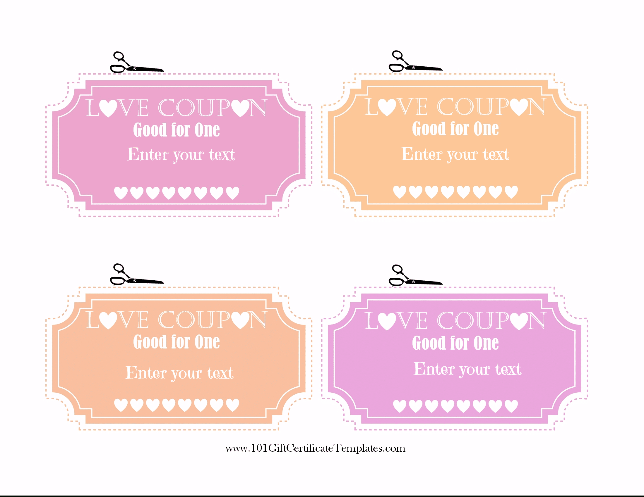 Free Editable Love Coupons For Him Or Her In Love Coupon Template For Word