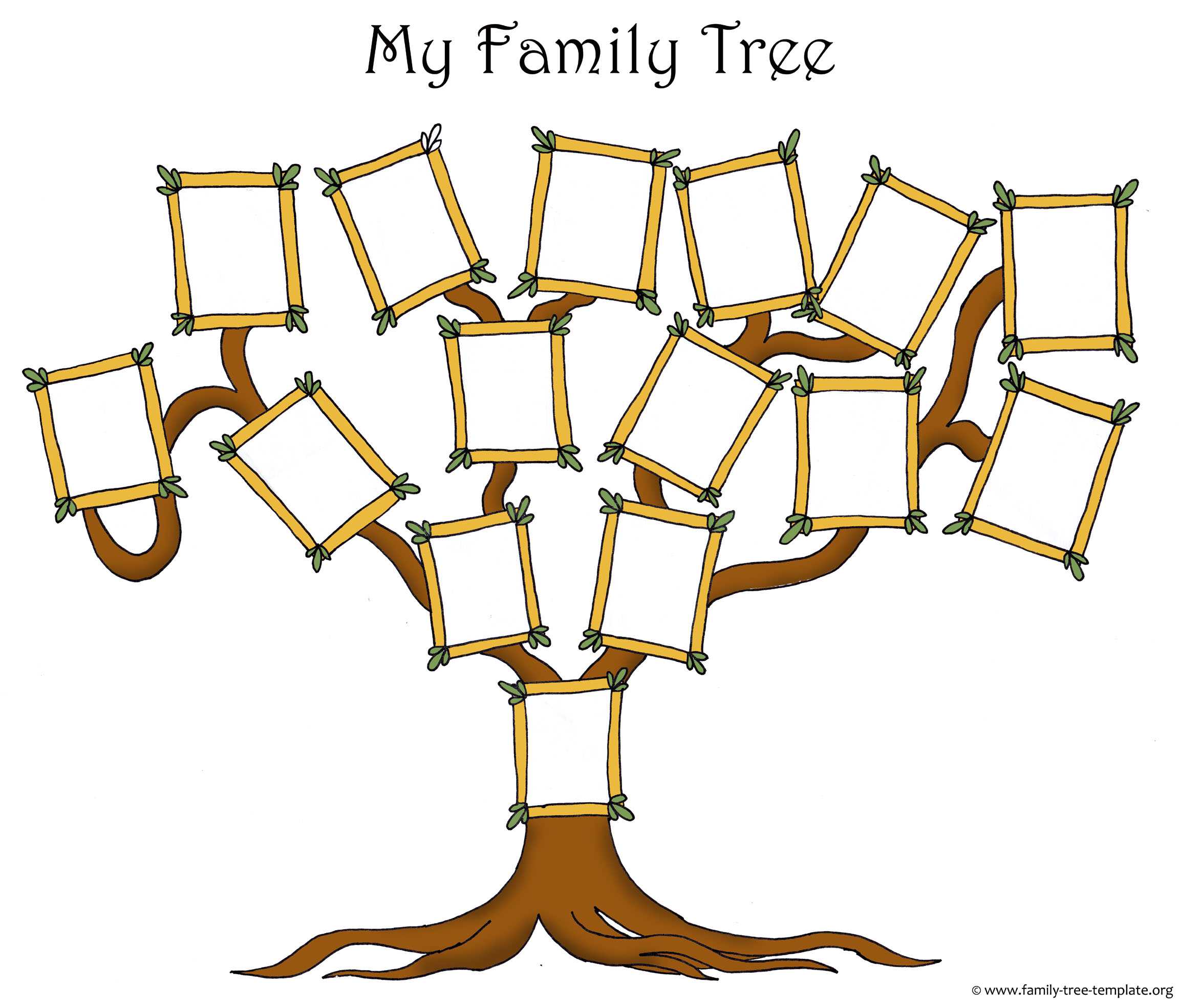 Free Family Tree Template Designs For Making Ancestry Charts Within Blank Family Tree Template 3 Generations