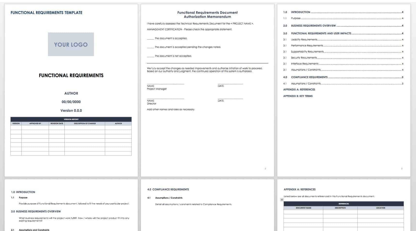 Free Functional Specification Templates | Smartsheet Regarding Report Specification Template