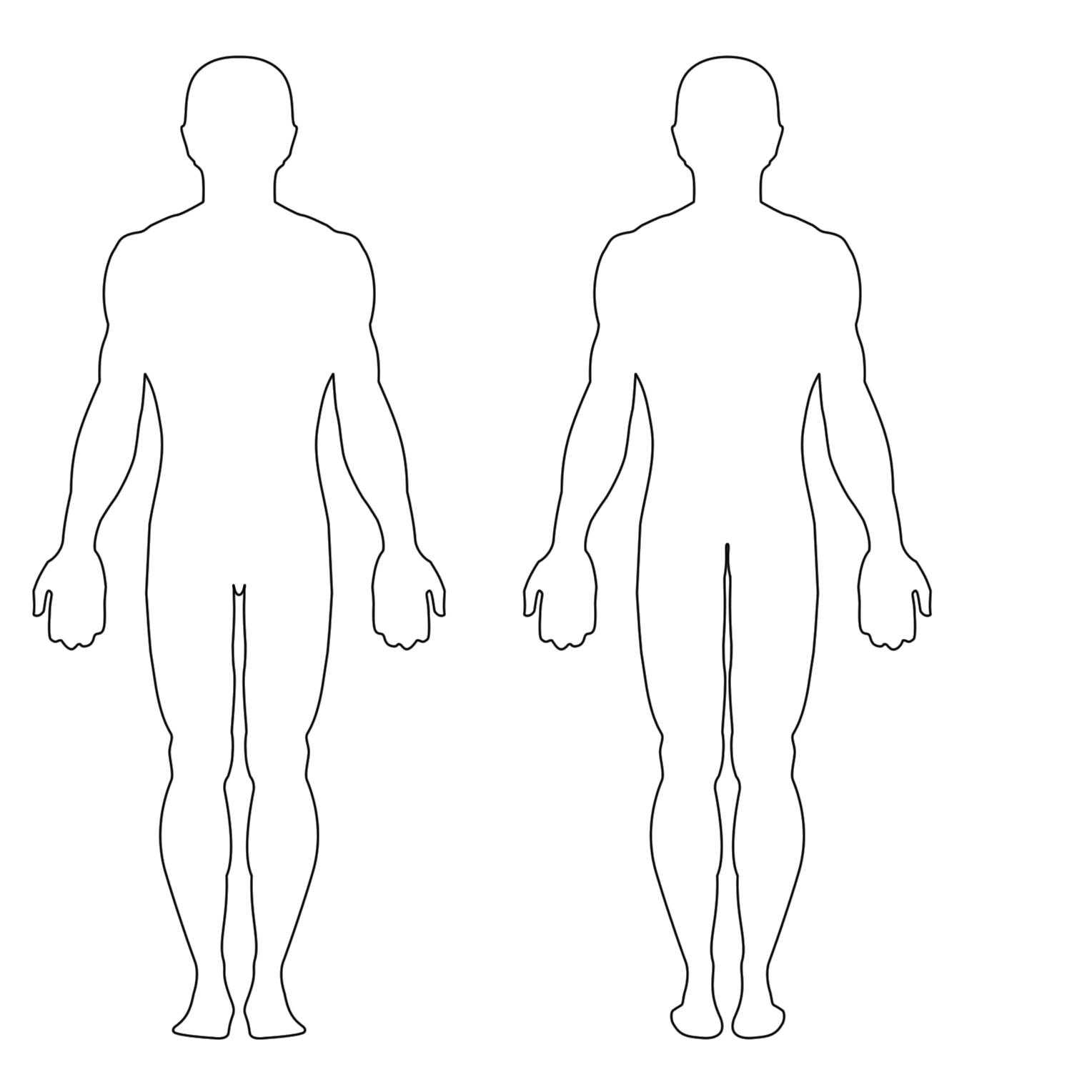 Free Human Body Outline Printable, Download Free Clip Art Intended For Blank Body Map Template