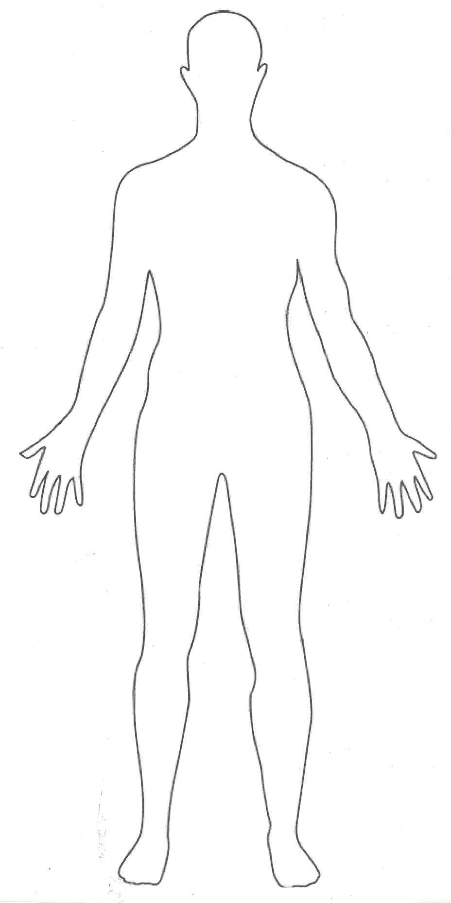 Free Human Outline Template, Download Free Clip Art, Free In Blank Body Map Template
