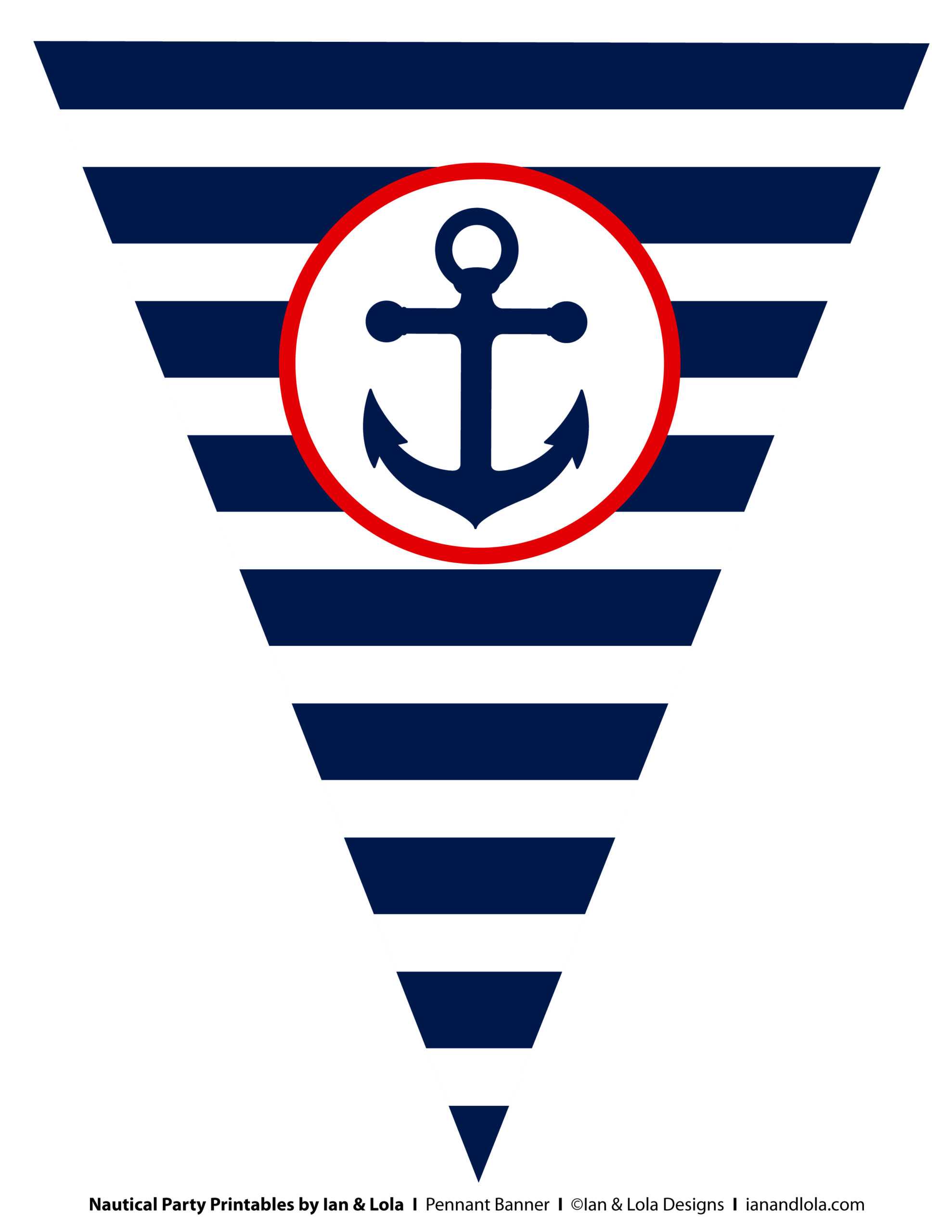 Free Nautical Party Printables From Ian & Lola Designs Throughout Nautical Banner Template