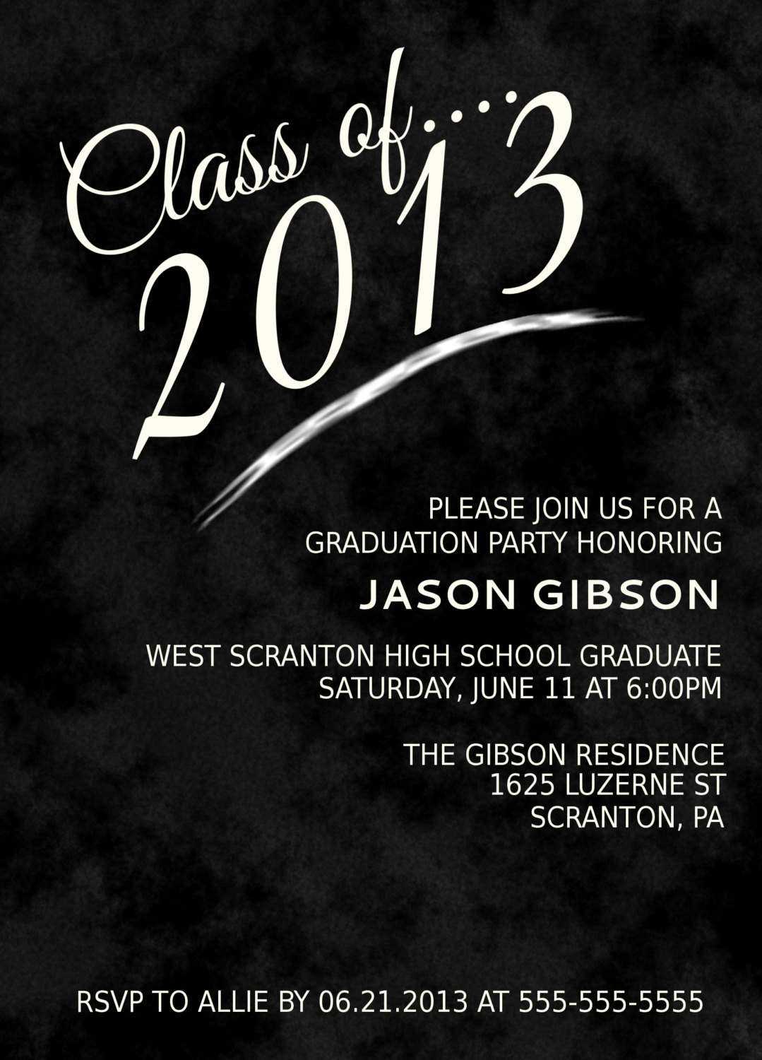 Free Party Templates For Word Graduation Party Invitation With Regard To Graduation Party Invitation Templates Free Word