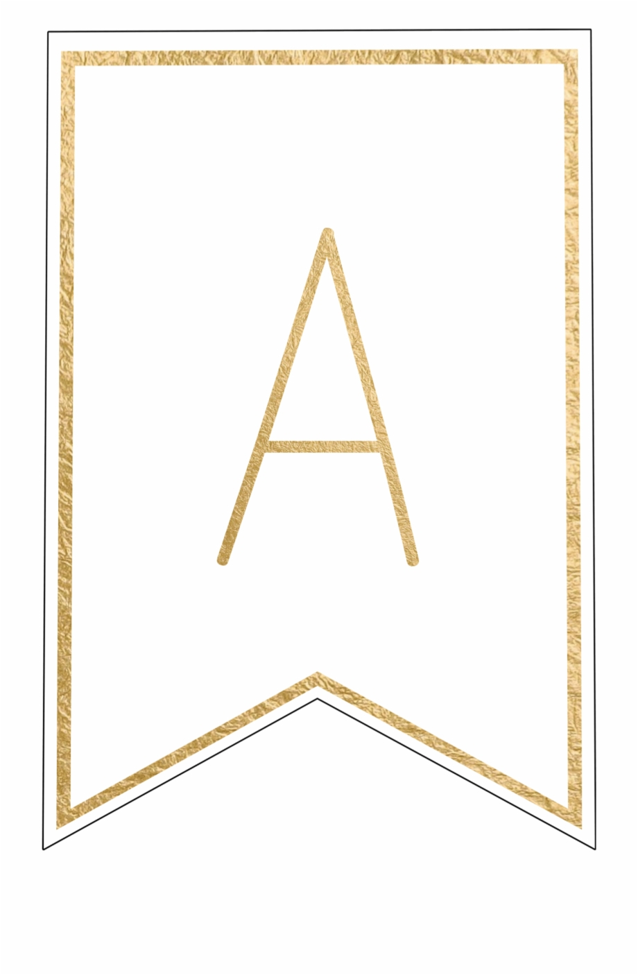 Free Printable Banner Letters Template - Letter Png Gold With Regard To Printable Letter Templates For Banners