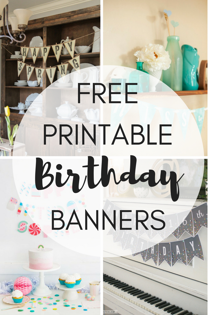 Free Printable Birthday Banners – The Girl Creative Within Free Printable Party Banner Templates