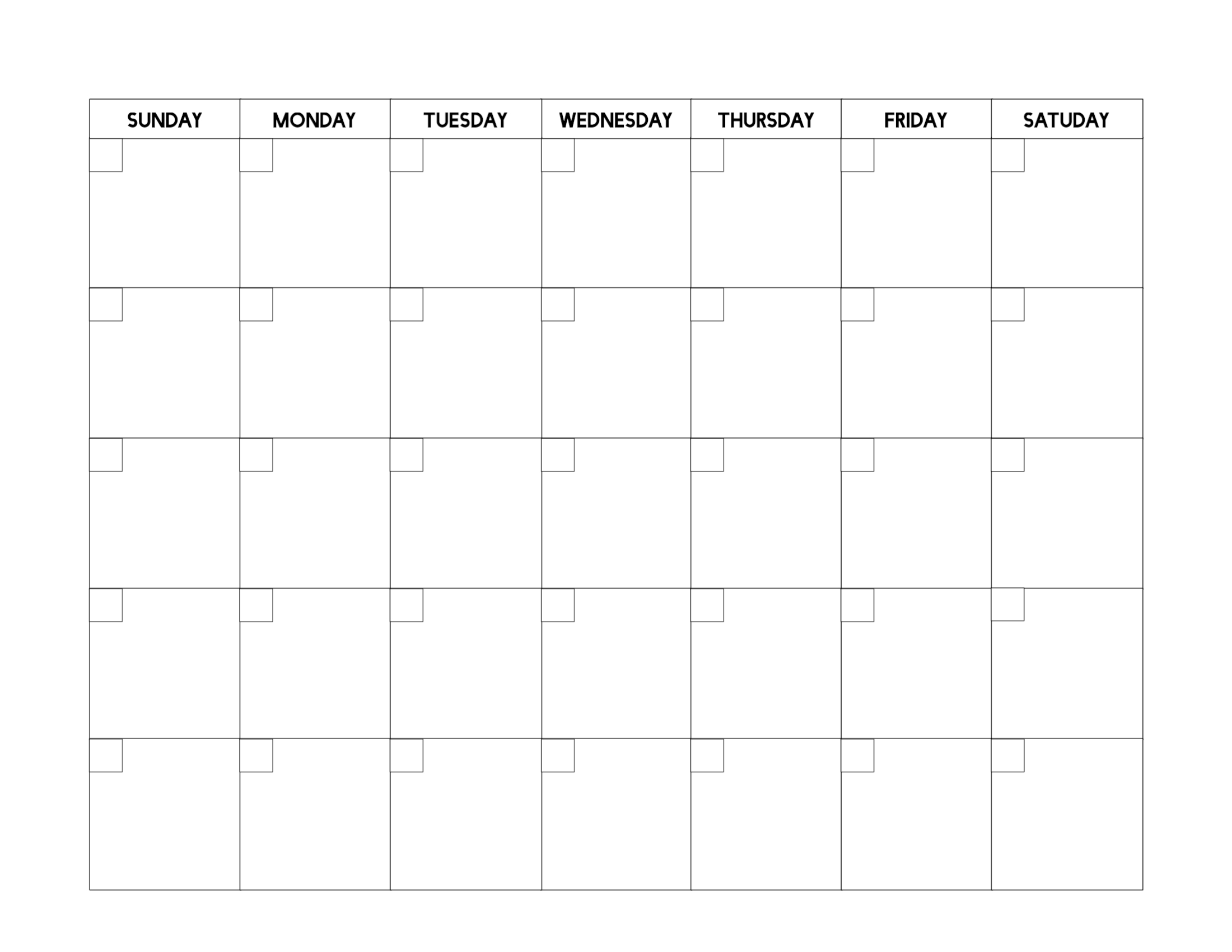 Free Printable Blank Calendar Template – Paper Trail Design Regarding Full Page Blank Calendar Template