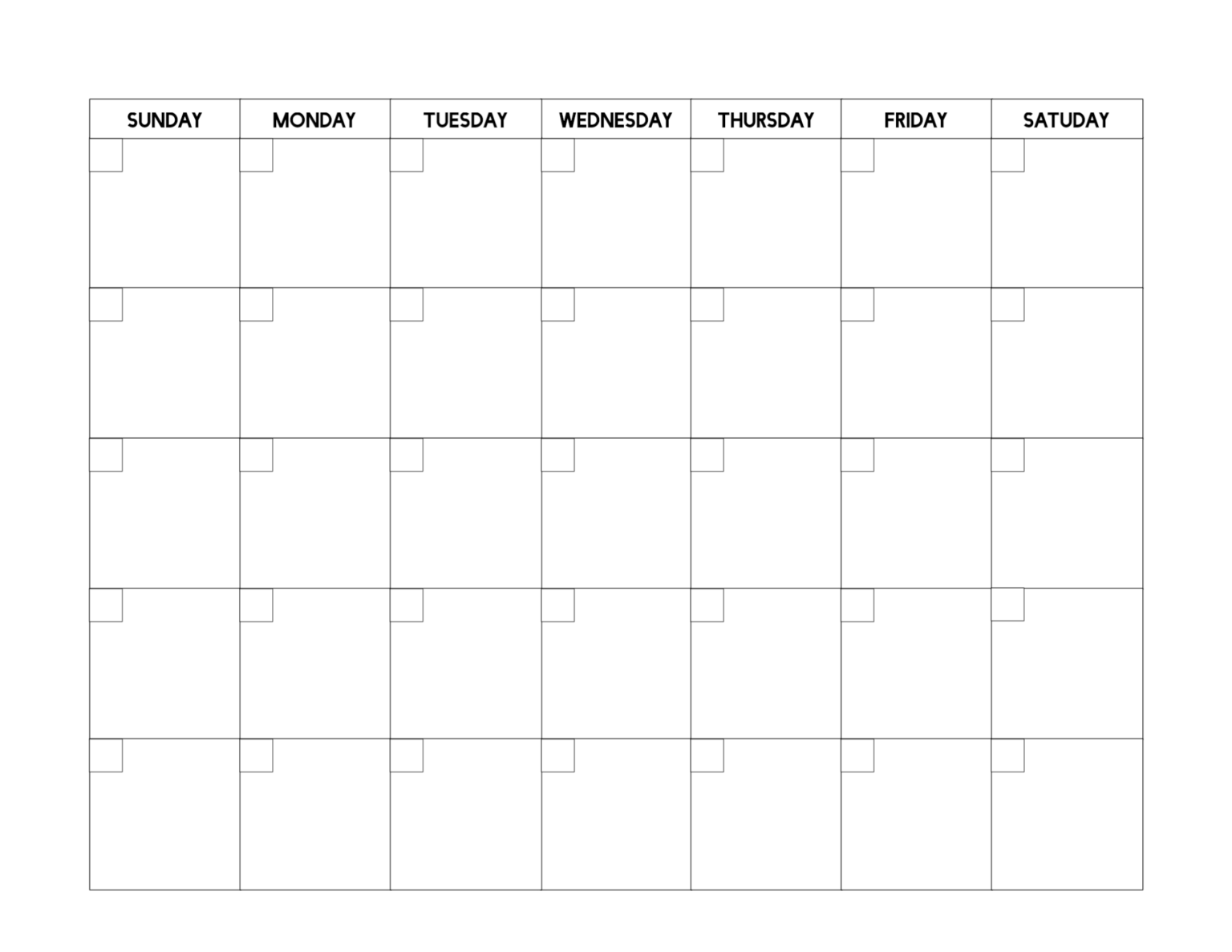 Free Printable Blank Calendar Template – Paper Trail Design With Blank ...