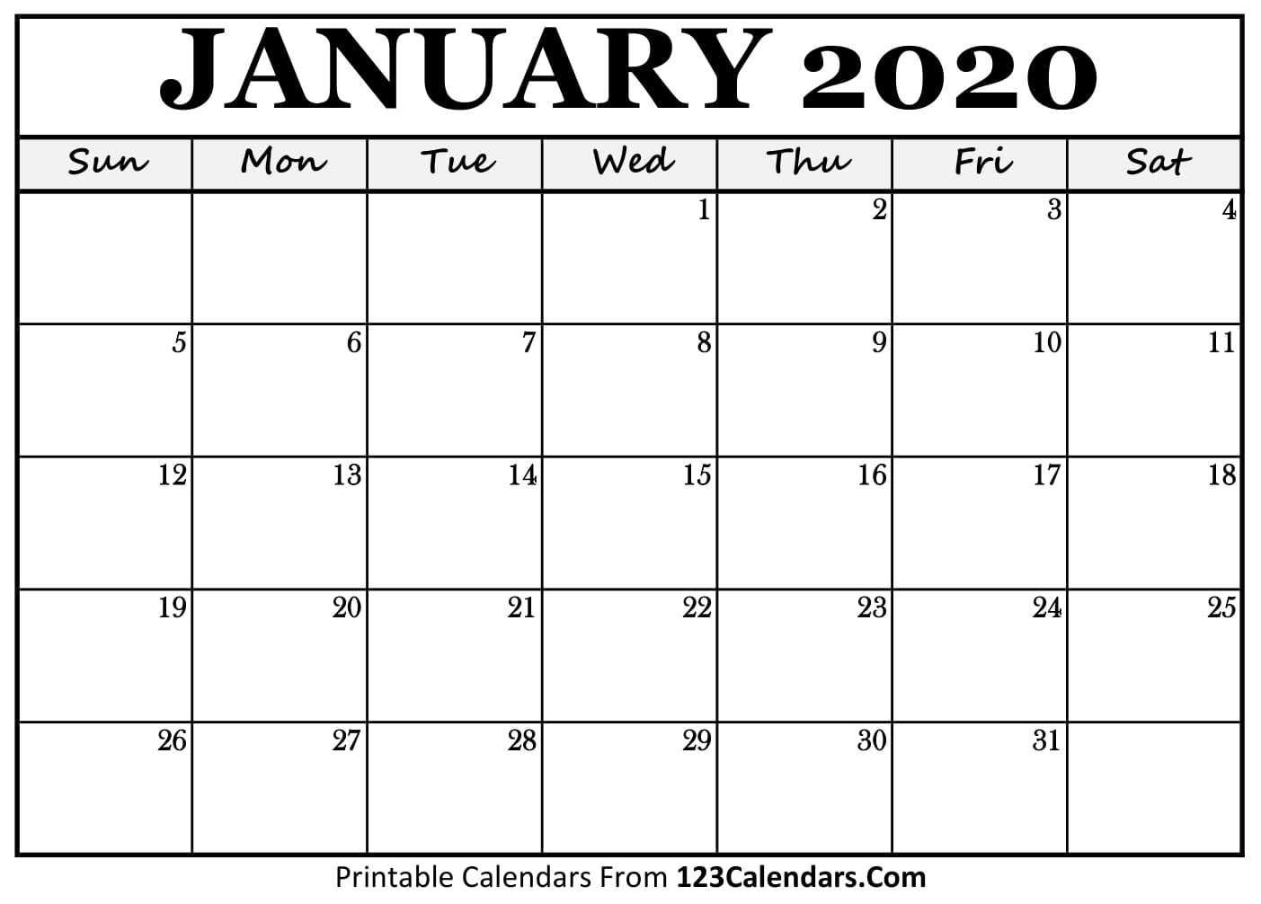 Free Printable Calendar | 123Calendars Pertaining To Blank Calander Template