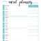 Free Printable Meal Planner Set – The Cottage Market With Regard To Blank Meal Plan Template