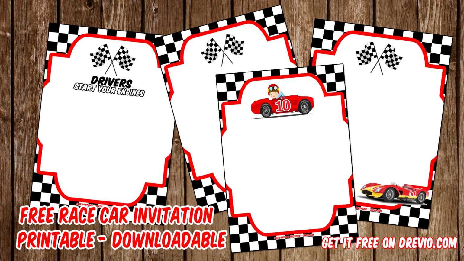 Free Printable Race Car Invitation Templates – Bagvania for Blank Race Car Templates – Business ...