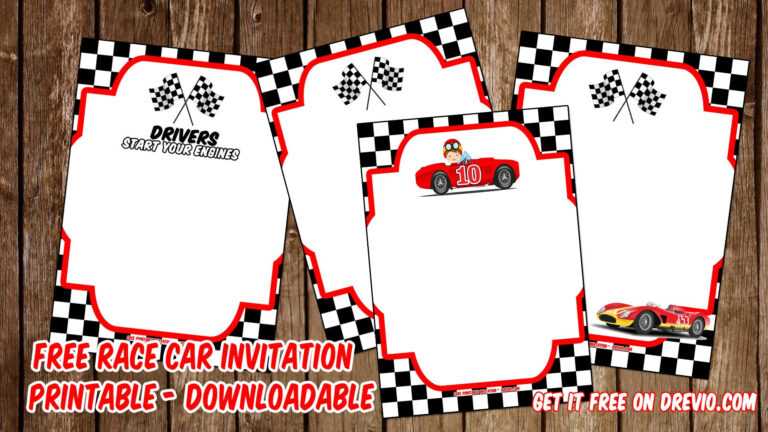Free Printable Race Car Invitation Templates – Bagvania for Blank Race Car Templates – Business ...