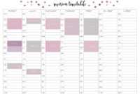 Free Revision Timetable Printable – Emily Studies for Blank Revision Timetable Template