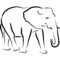 Free Simple Elephant Outline, Download Free Clip Art, Free In Blank Elephant Template