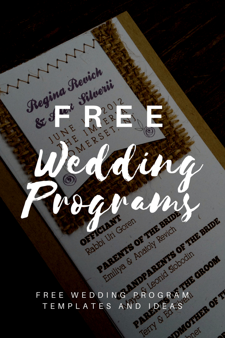 Free Wedding Program Templates | Wedding Program Ideas Inside Free Printable Wedding Program Templates Word