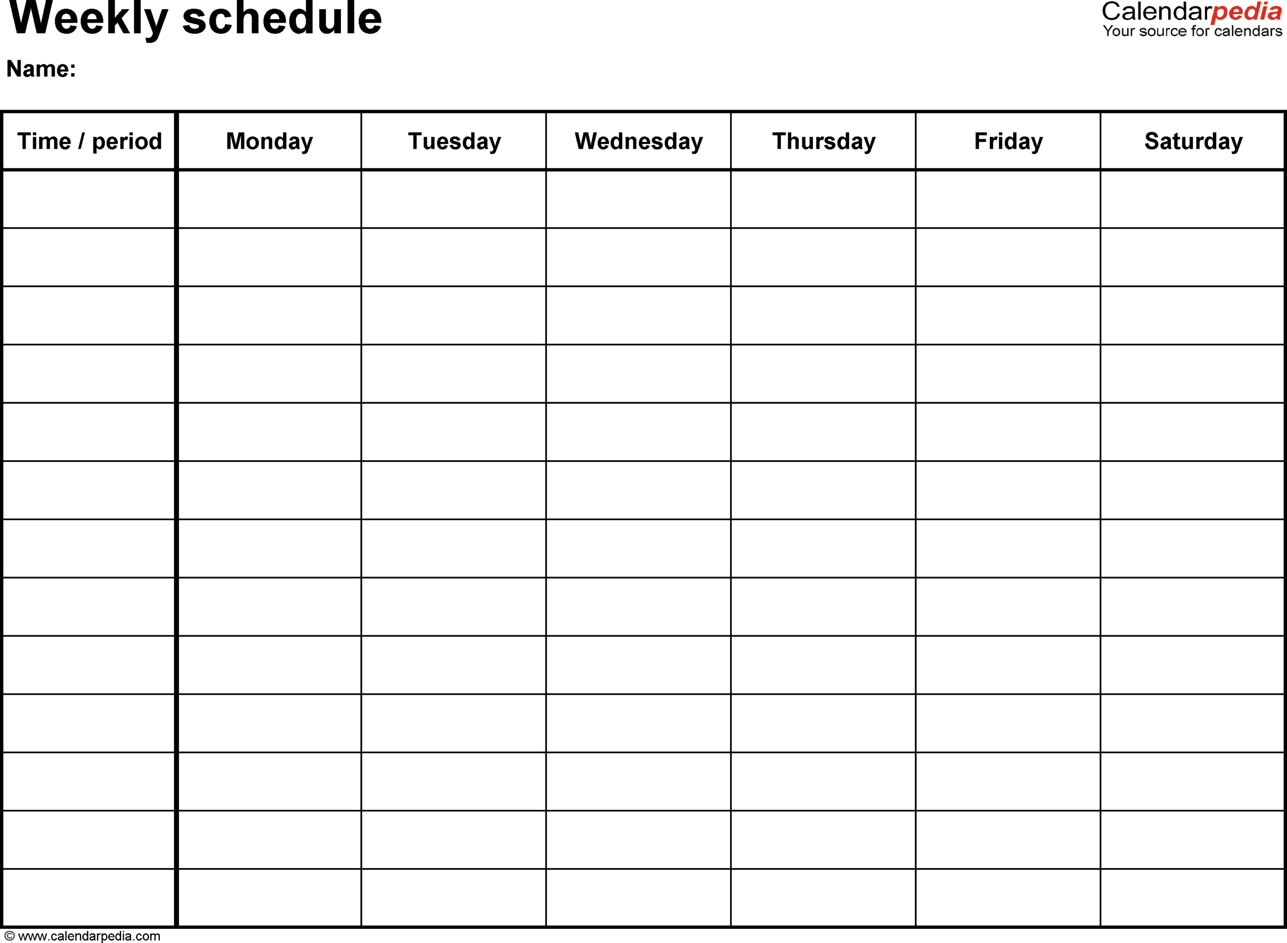 Free Weekly Schedule Templates For Word – 18 Templates Inside Work Plan Template Word
