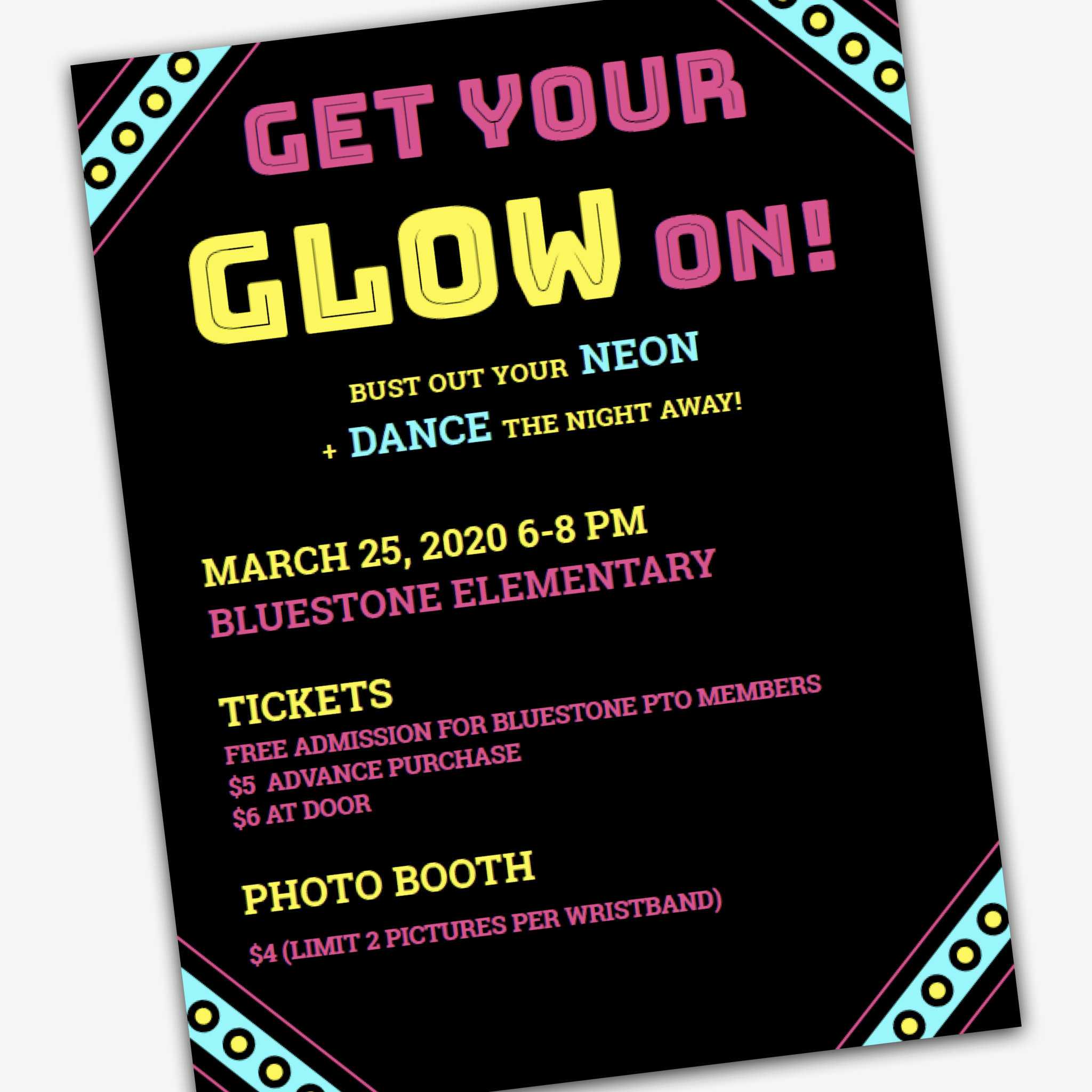 Glow Dance Flyer Template Editable In Word And Pages With Regard To Dance Flyer Template Word