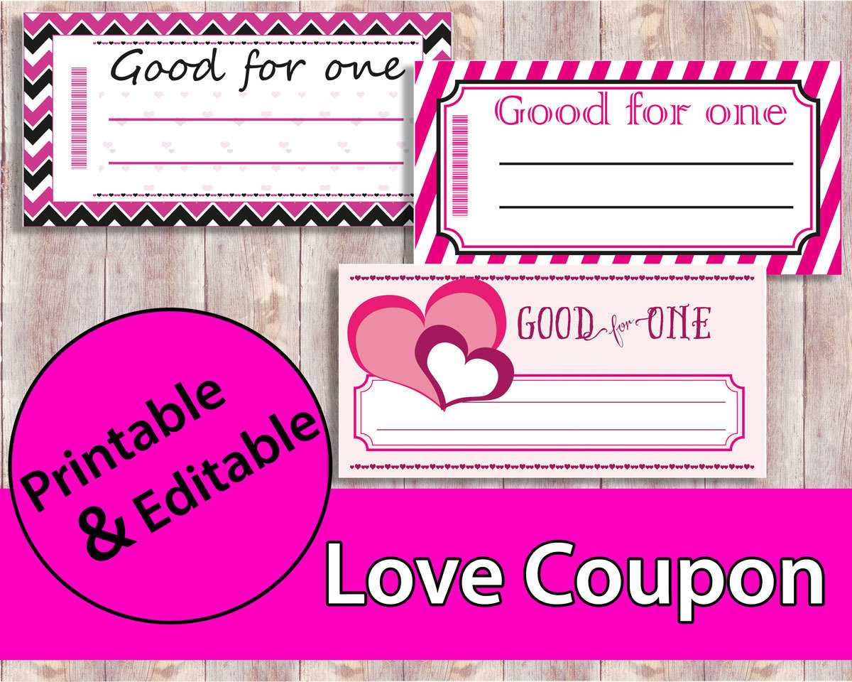 Good For One Coupon Template Throughout Love Coupon Template For Word