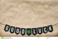 Good Luck Banner Lettering Stock Image. Image Of Craft in Good Luck Banner Template