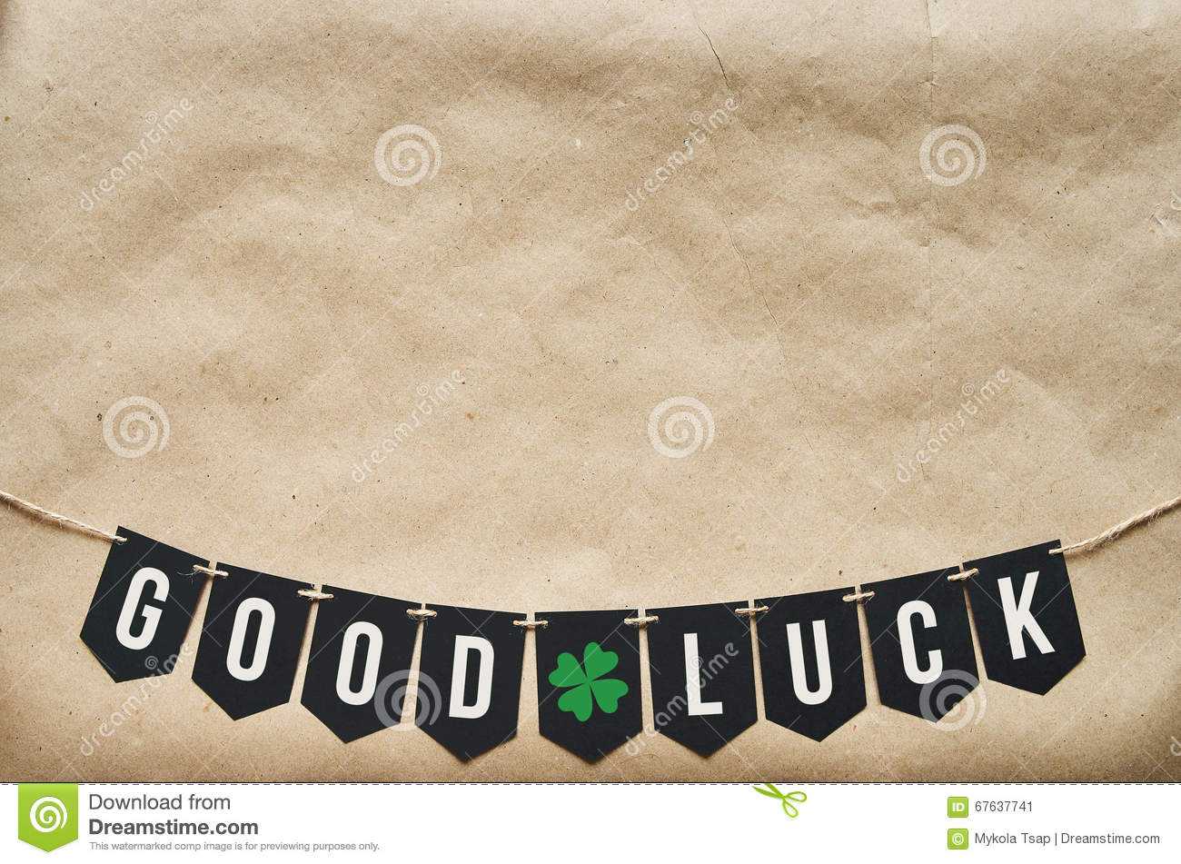 Good Luck Banner Lettering Stock Image. Image Of Craft In Good Luck Banner Template