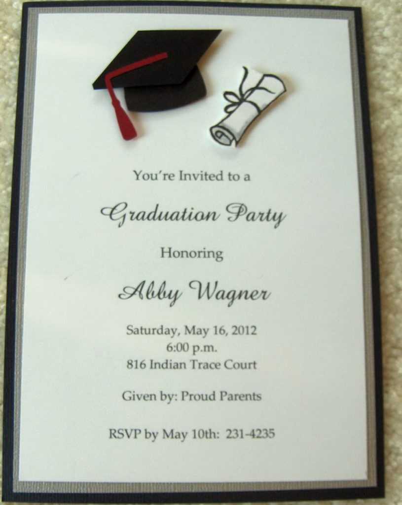 Graduation Invitation Samples All About Invitation Template Throughout Graduation Party Invitation Templates Free Word