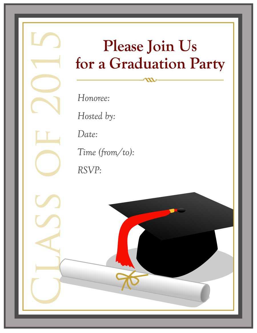 Graduation Invitation Template Free New 40 Free Graduation With Graduation Invitation Templates Microsoft Word