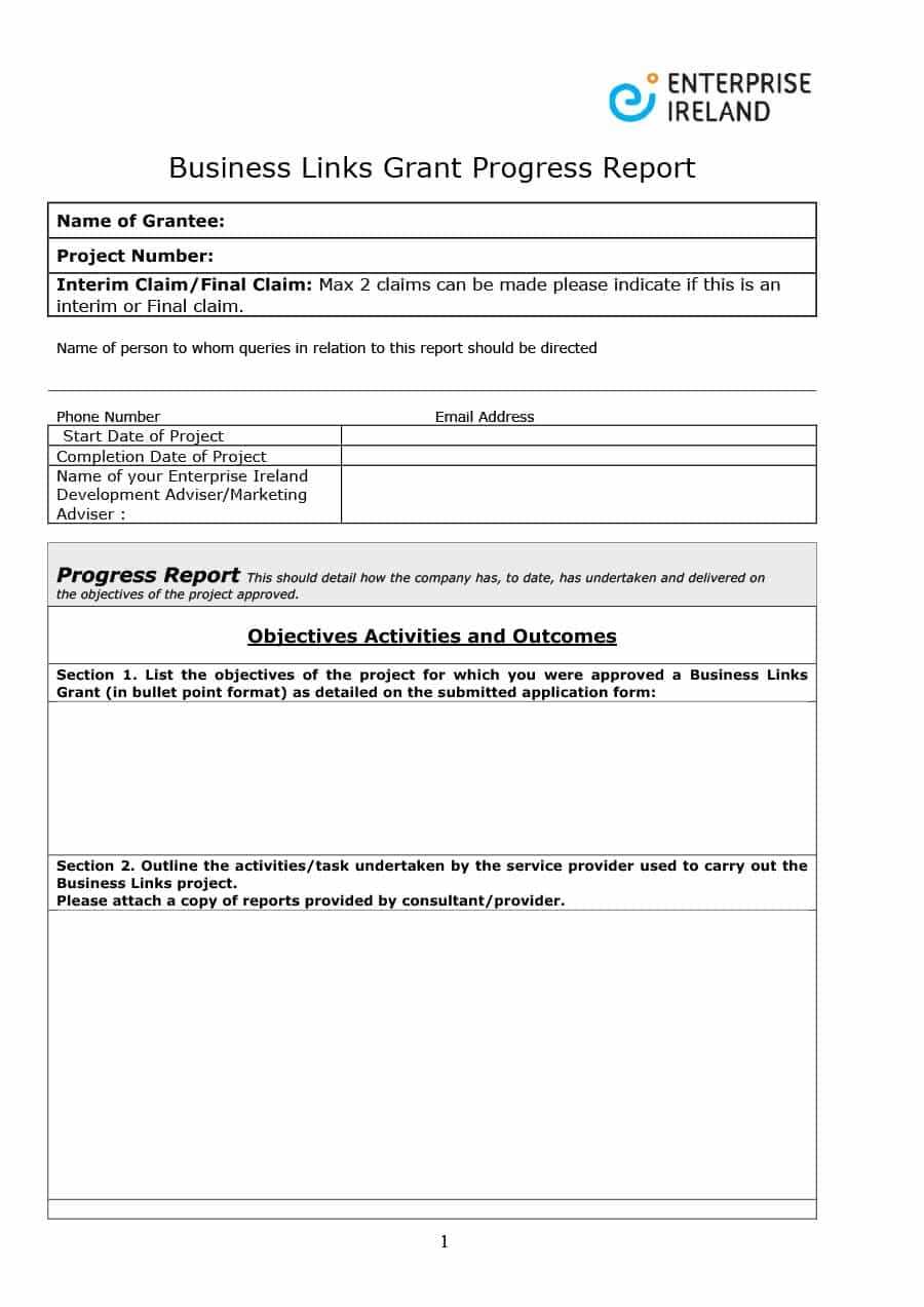 Grant Acquittal Report Template Final Example Progress Throughout Acquittal Report Template