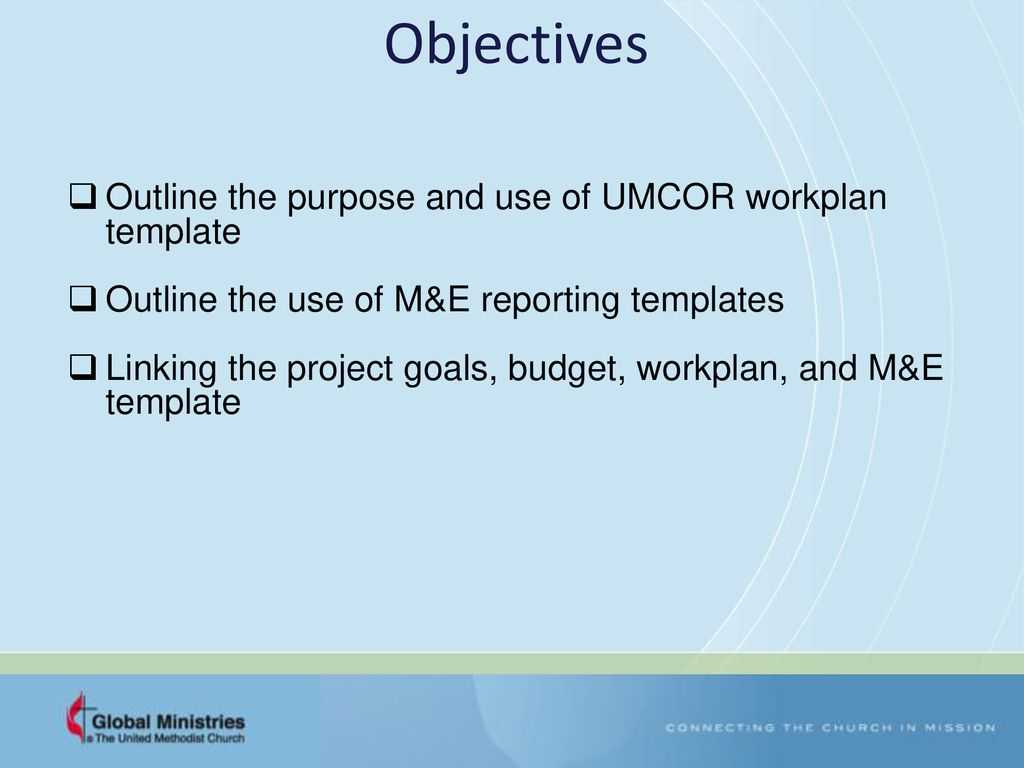 Grants – Workplan And Monitoring And Evaluation (M&e For M&amp;e Report Template