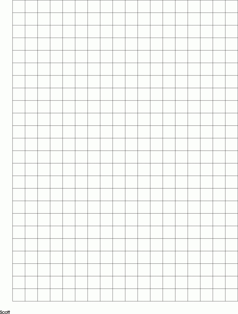 Graph Paper A4 Size Template Printable – Pdf, Word, Excel In Graph ...