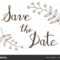 Hand Drawn Save The Date Typography Lettering Poster. Rustic Regarding Save The Date Banner Template