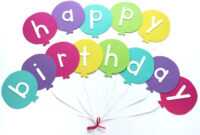 Happy Birthday Banner Diy Template | Balloon Birthday Banner pertaining to Diy Birthday Banner Template