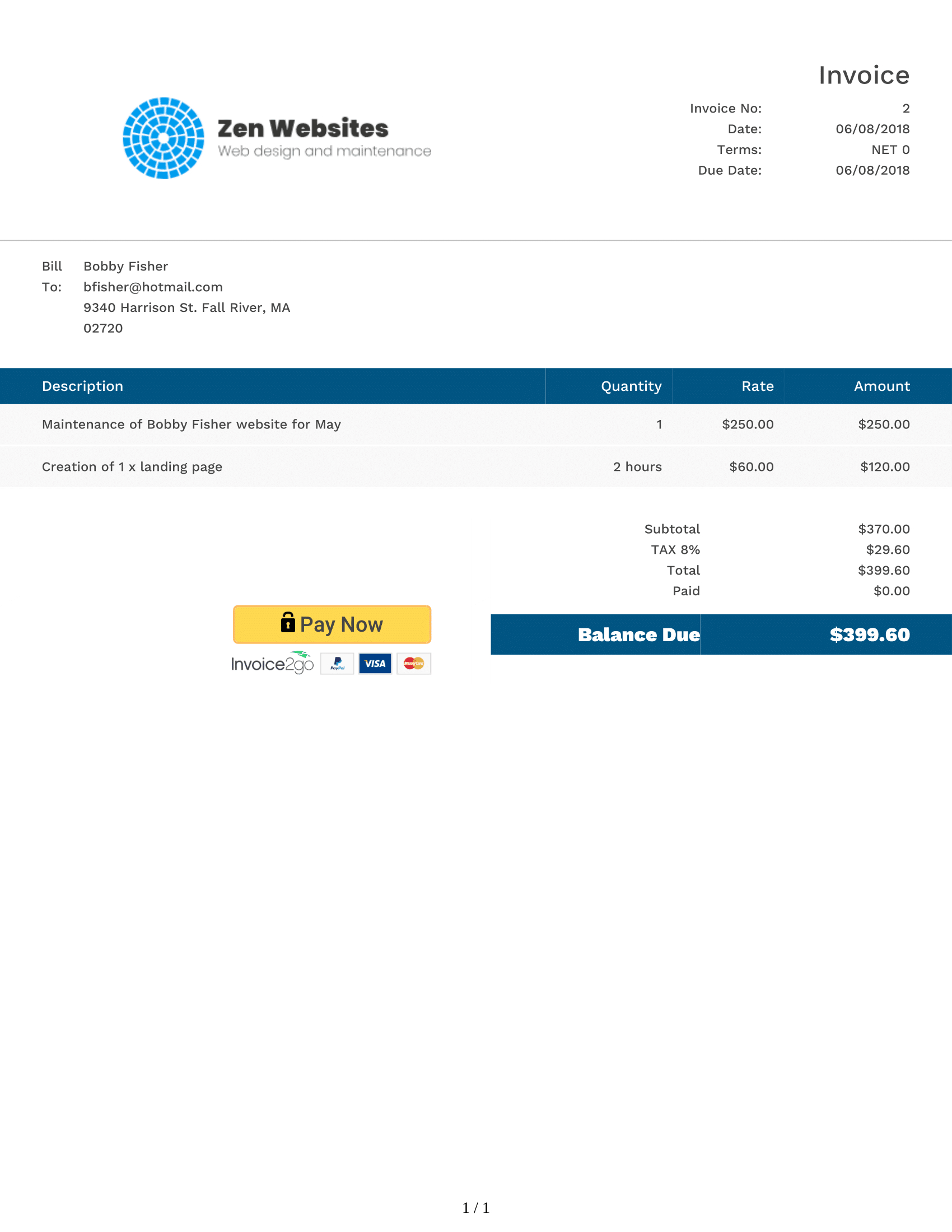 How To Create A Professional Invoice (Sample Invoice Throughout Web Design Invoice Template Word
