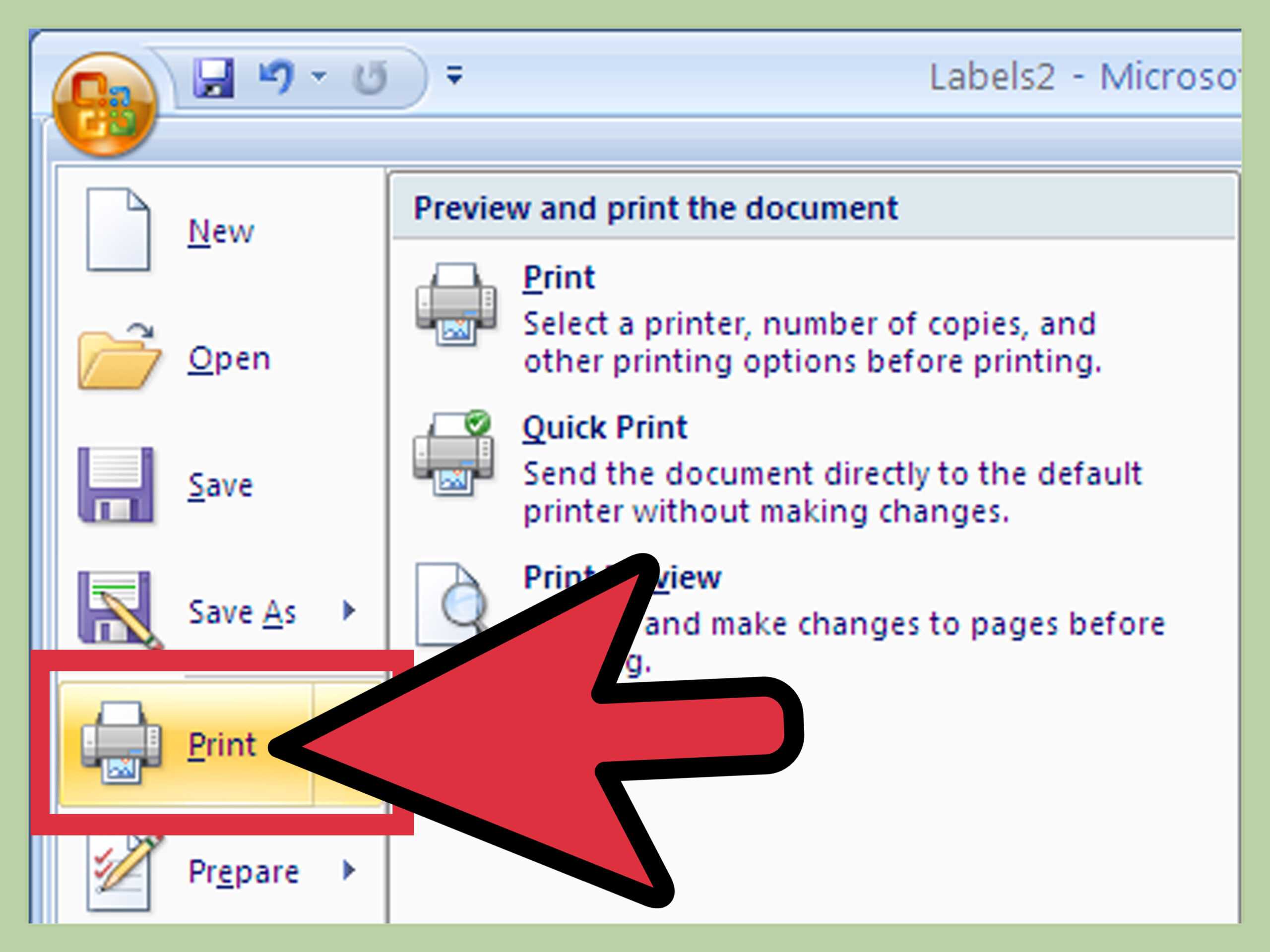 How To Create Labels Using Microsoft Word 2007: 13 Steps Within Name Tag Template Word 2010