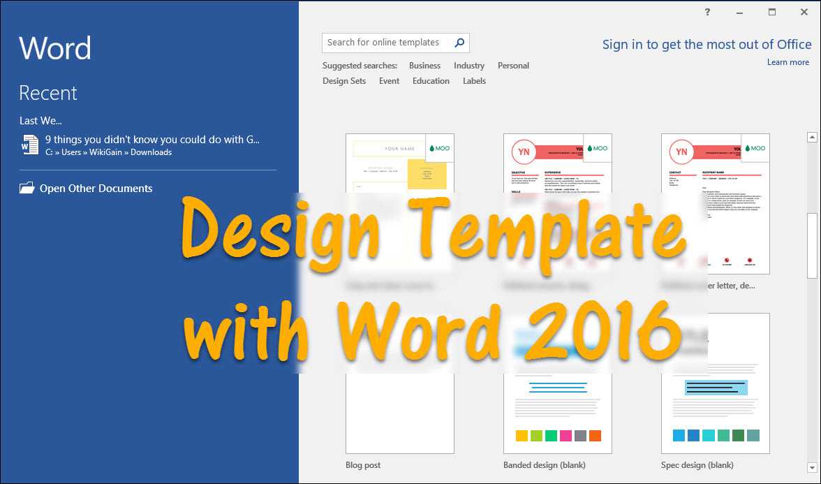 How To Design Template With Word 2016 – Wikigain Inside Word Macro Enabled Template