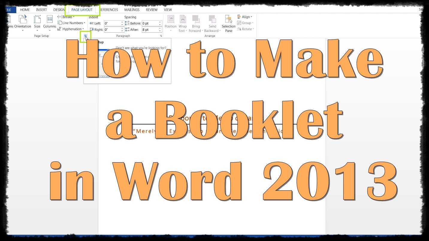 How To Make A Booklet In Word 2013 In How To Create A Template In Word 2013