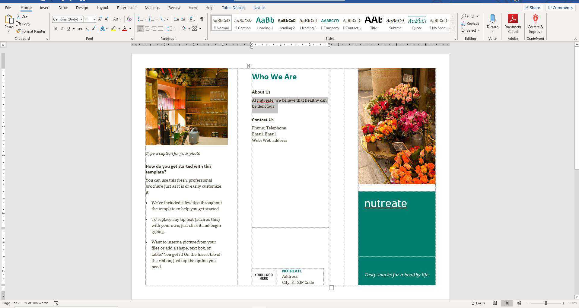 How To Make A Brochure On Microsoft Word With 3 Column Word Template