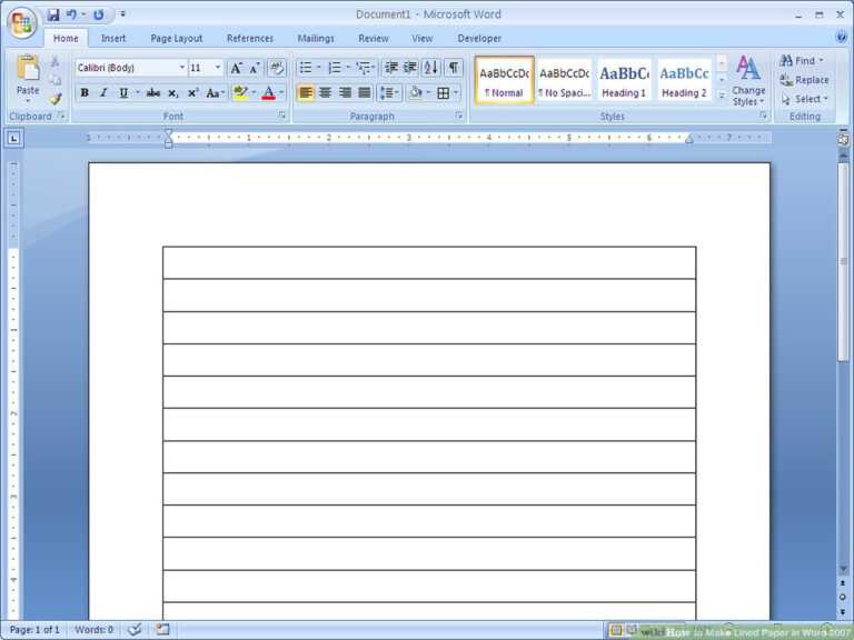 how-to-make-lined-paper-in-word-2007-4-steps-with-pictures-in