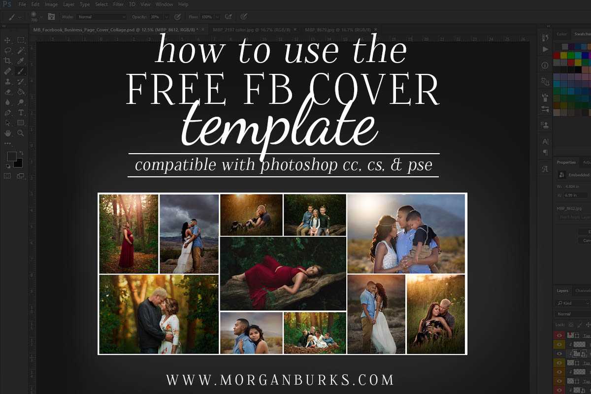 How To Place Images Into A Photoshop Collage Template Pertaining To Photoshop Facebook Banner Template