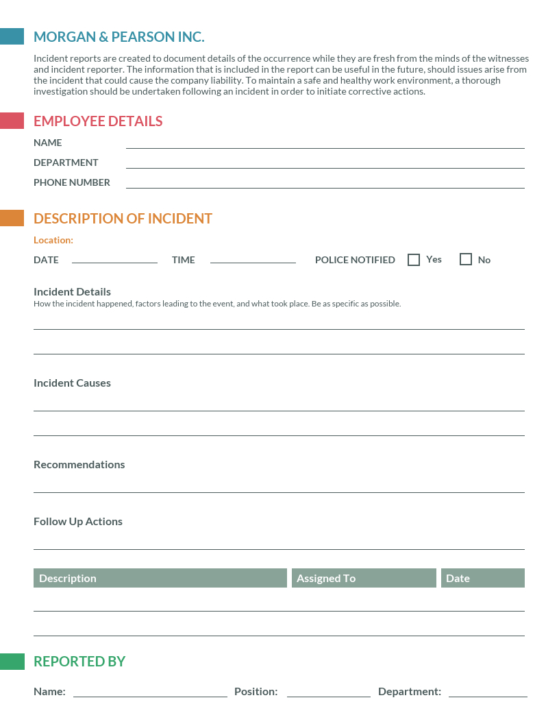 How To Write An Effective Incident Report [Examples + Inside Failure Investigation Report Template
