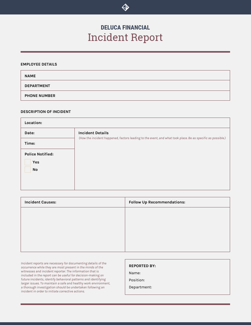 How To Write An Effective Incident Report [Examples + Regarding It Major Incident Report Template