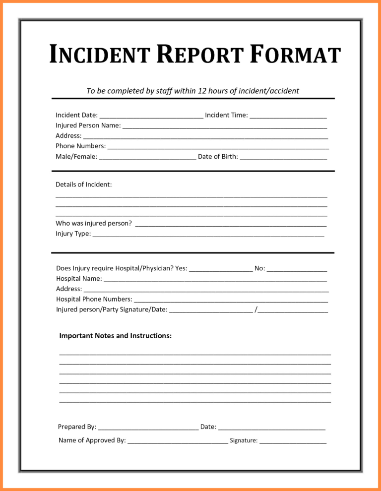 Incident Report Sample Format For School Letter Lost Phone With Regard ...