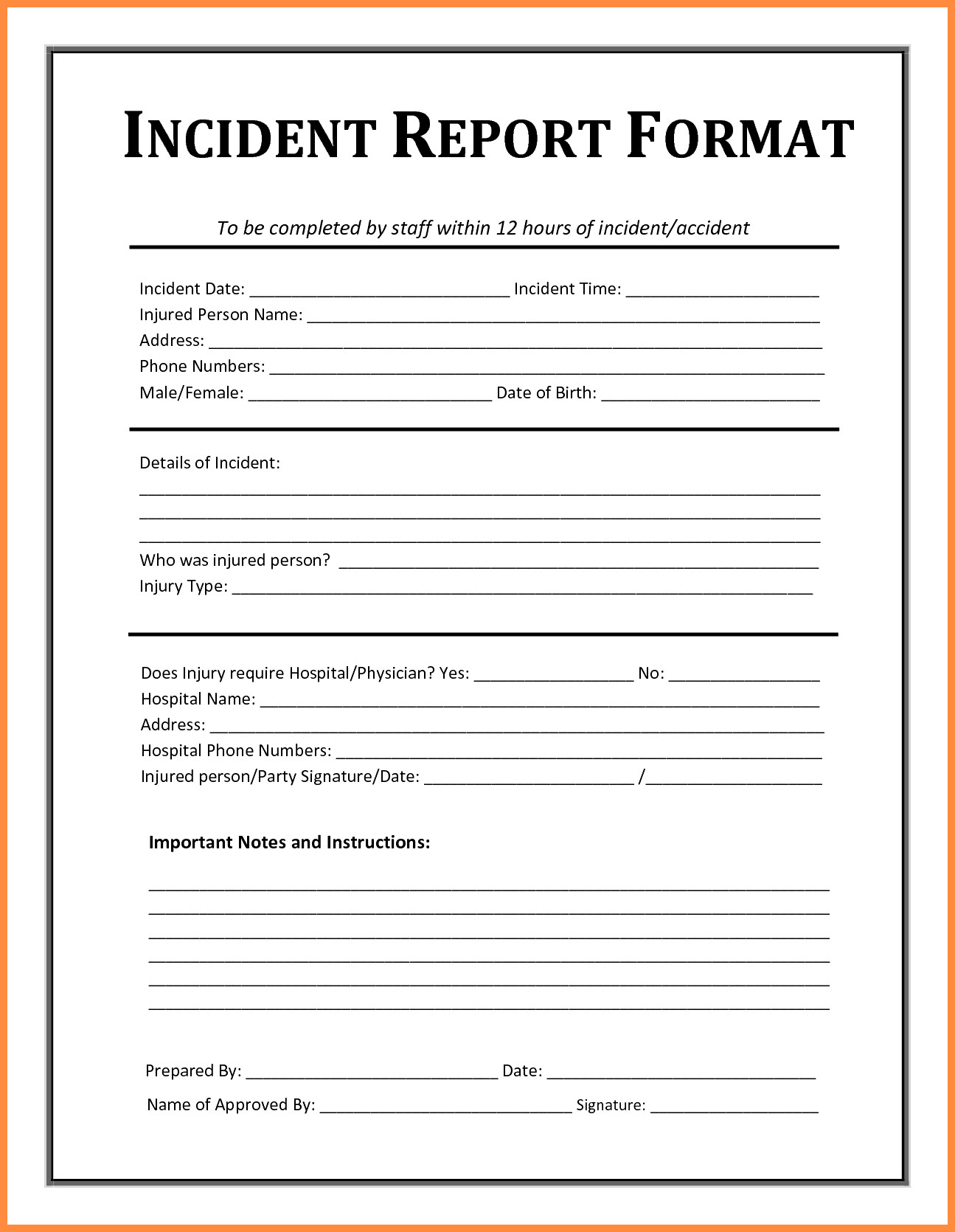 Incident Report Sample Format For School Letter Lost Phone With Regard To Sample Fire Investigation Report Template