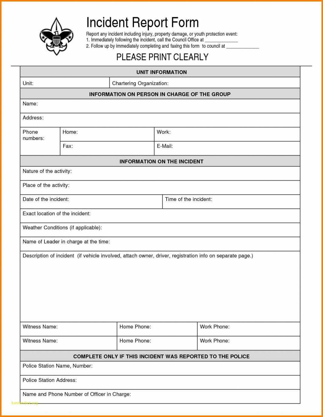 Incident Report Template Sample Forms Instinctual Regarding Incident Report Form Template Qld