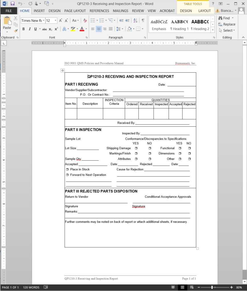 Inspection Report Template – Mahre.horizonconsulting.co In Engineering Inspection Report Template