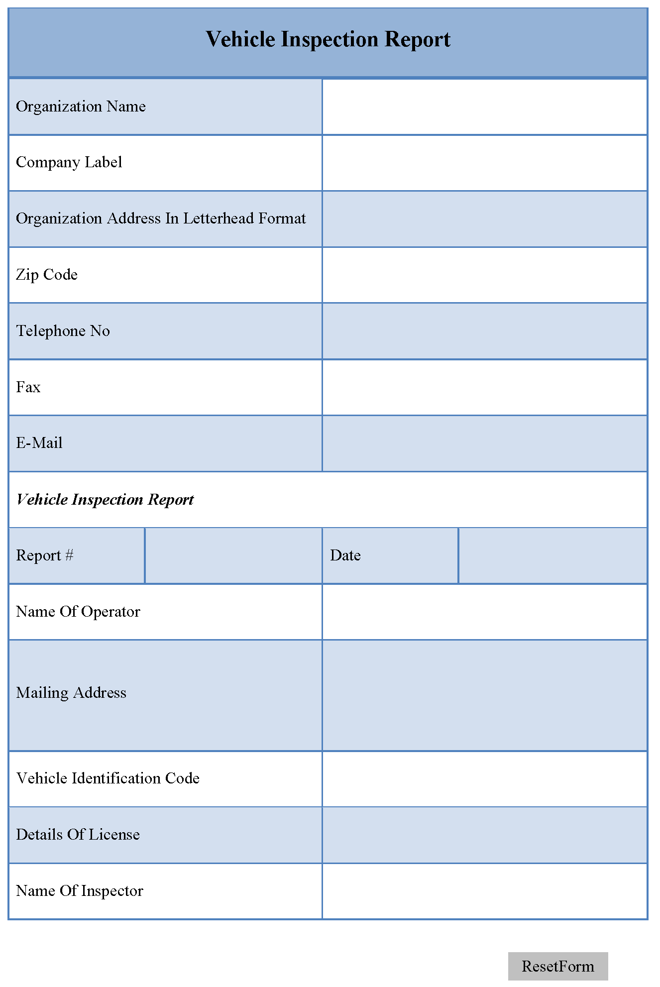 Inspection Report Template – Zohre.horizonconsulting.co Within Vehicle Inspection Report Template