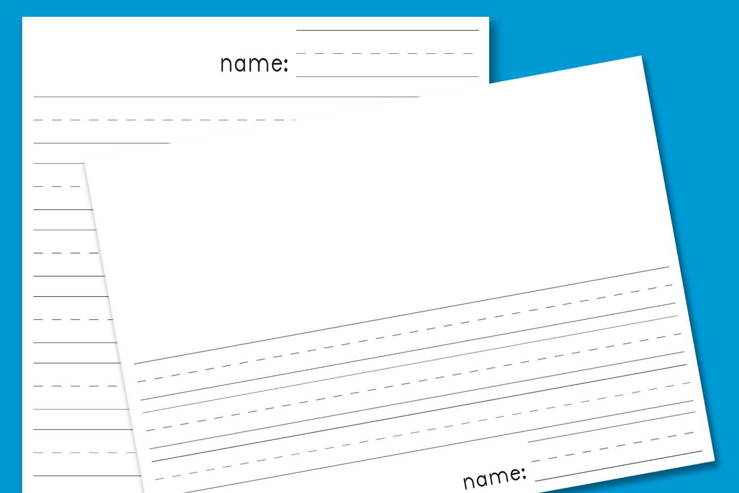 Kindergarten Lined Paper – Download Free Printable Paper With Notebook Paper Template For Word 2010