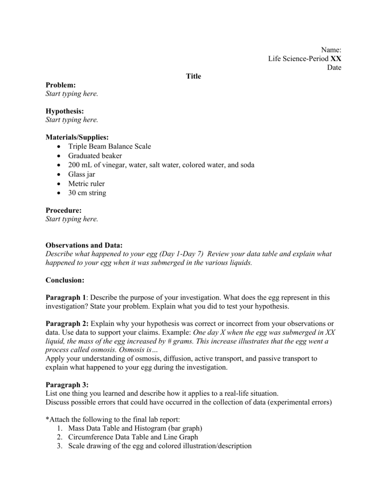 Lab Report Template With Regard To Lab Report Conclusion Template